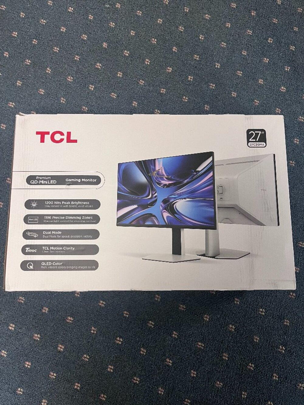 TCL 27" 27C2GMA Series 4K 160Hz QD-Mini LED Gaming Monitor Black and Gray NIB